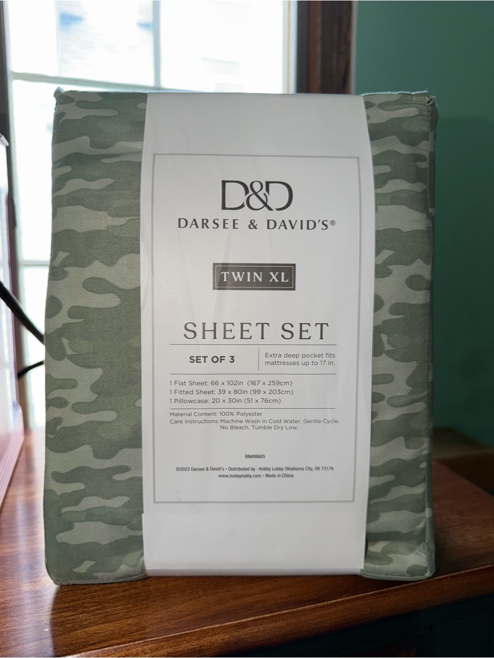 Twin XL Green Camo Sheet Set - 3 Piece
